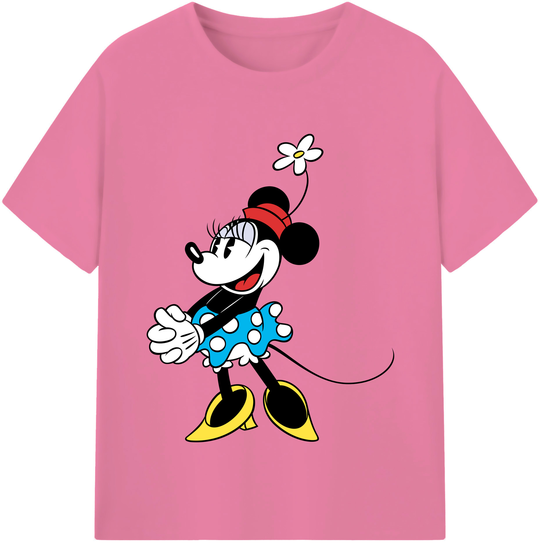 （画像用） ミッキーマウス Mickey Mouse 綿100％半袖Tシャツ（フロントプリント）